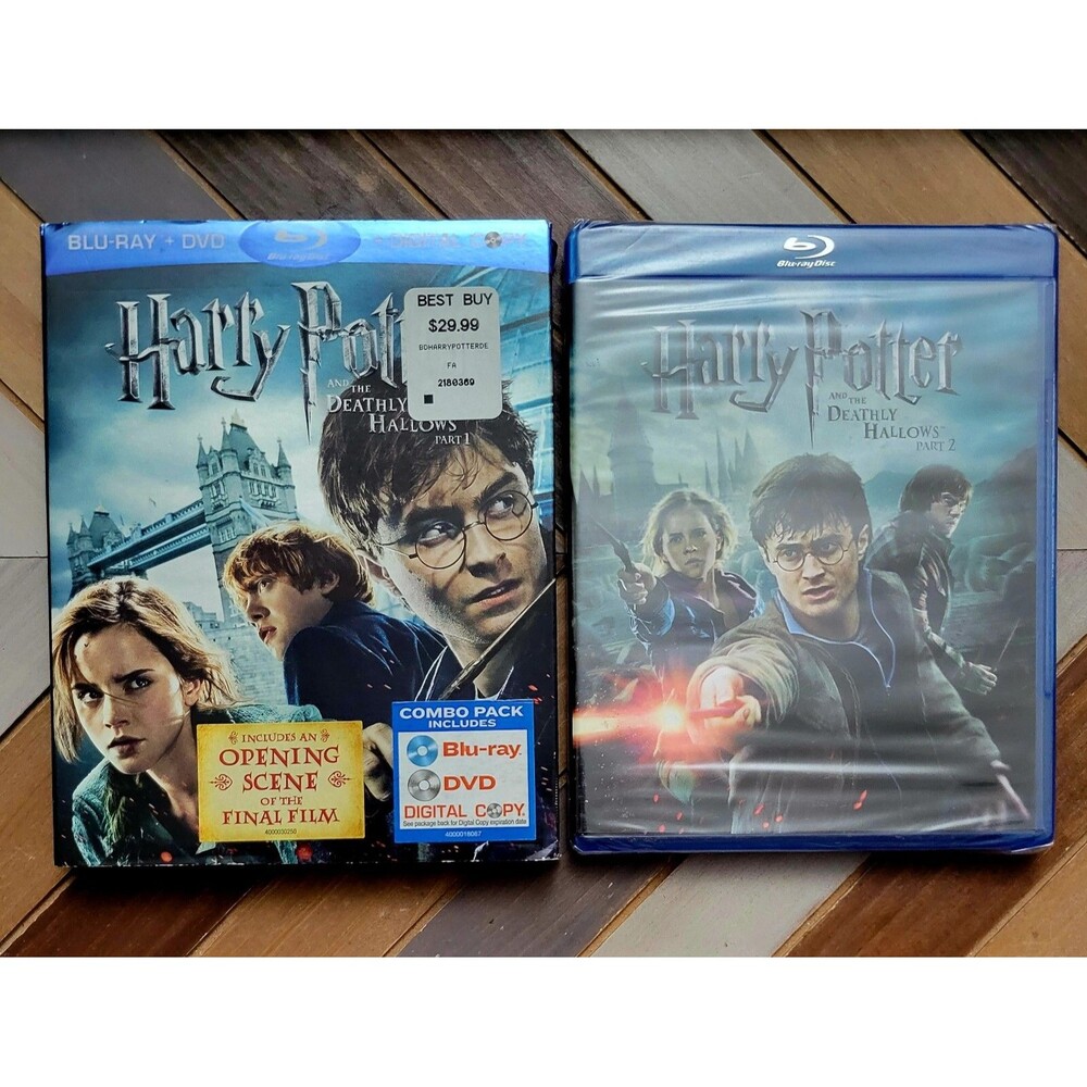 Harry Potter & Deathly Hallows: Parts 1 and 2 (Blu-ray DVD, 2010) New & Sealed
